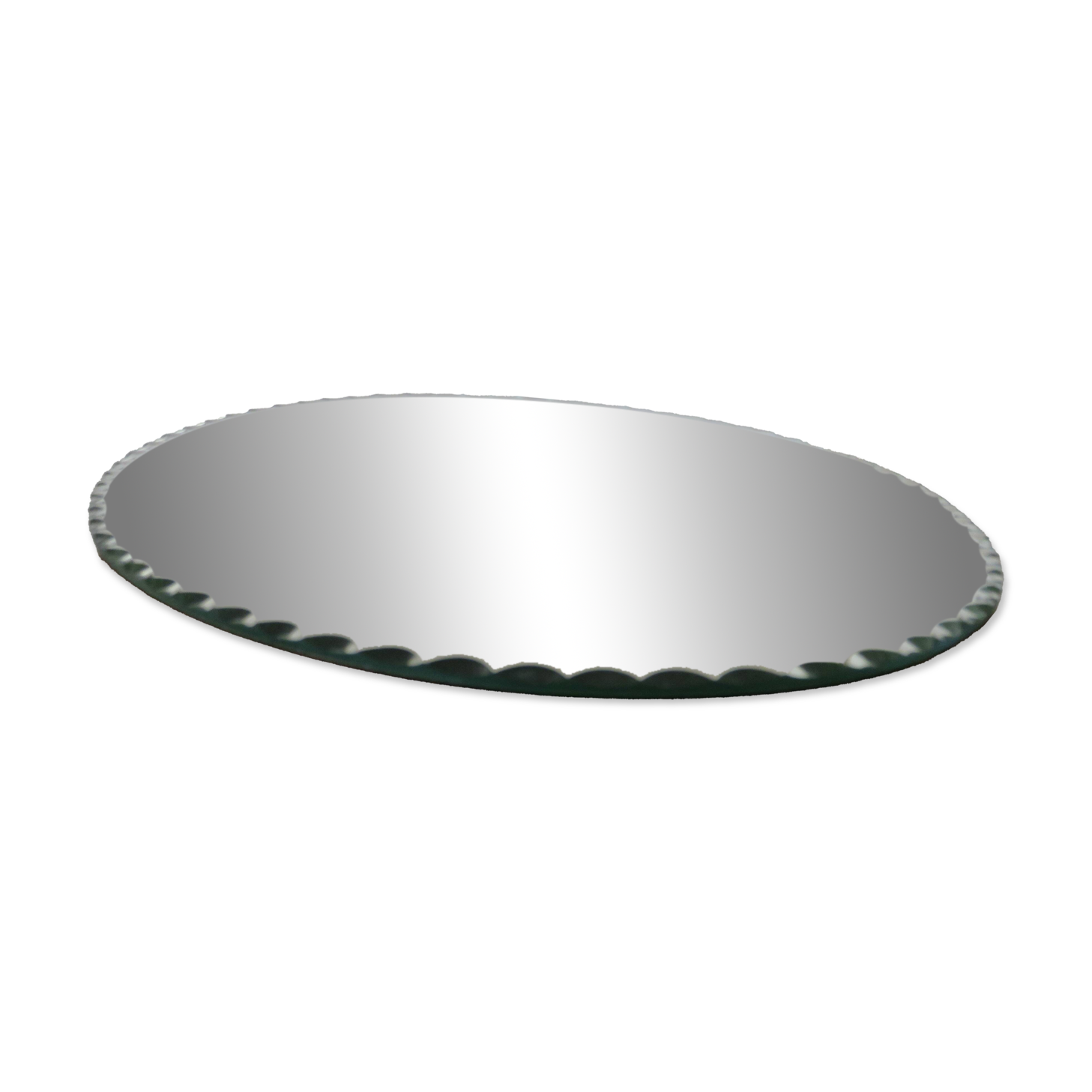 Old oval mirror, beveled, art deco, to put down, 40s 50s
