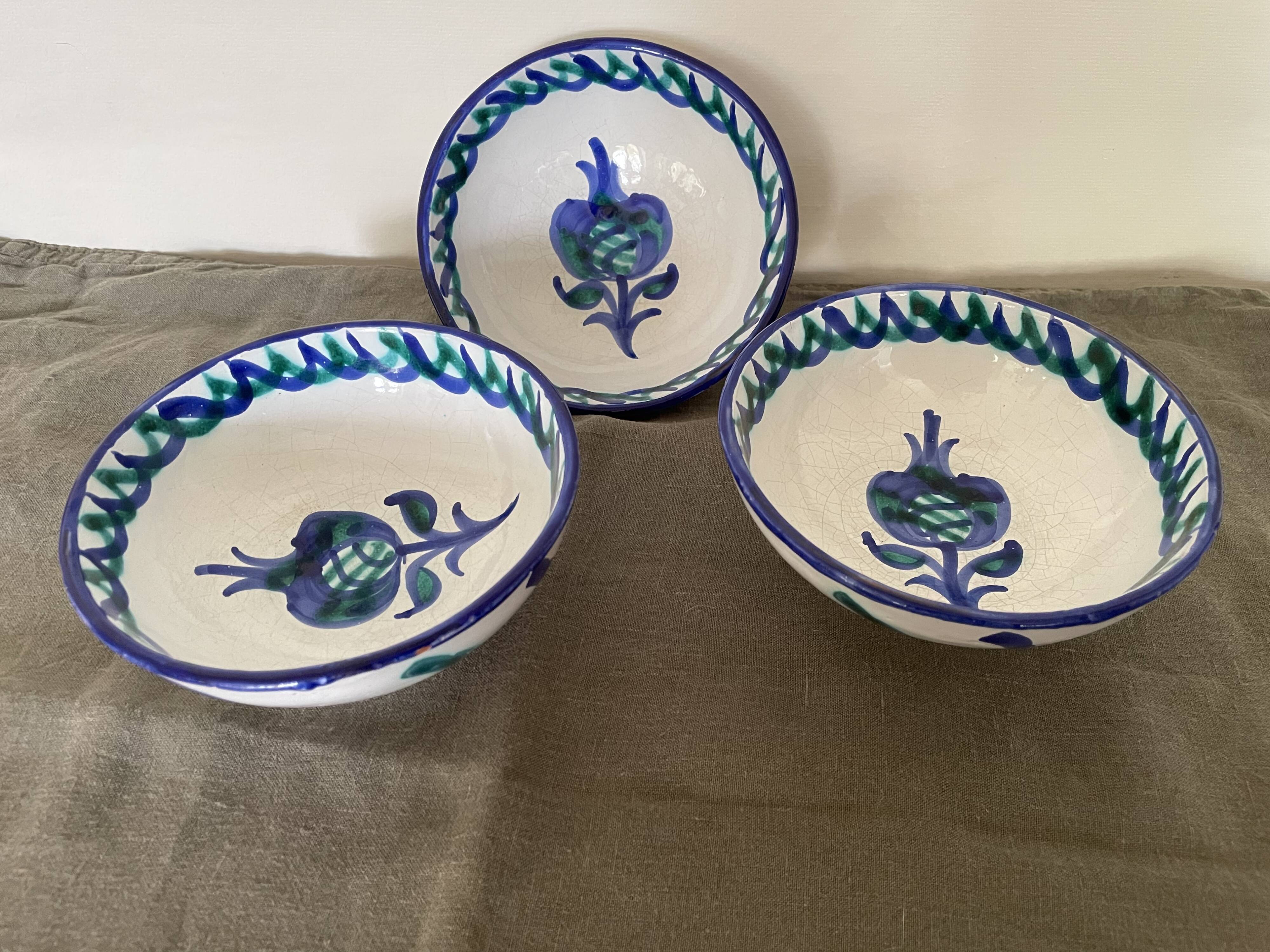 Fajalauza glazed terracotta bowls