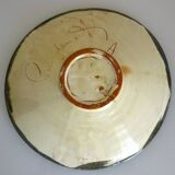 Ceramic dish, enameled terracotta, signed Puigdemont, 1960s, fish