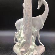 VERY RARE Biche LLADRO Spain Porcelain Table Lamp circa 1970