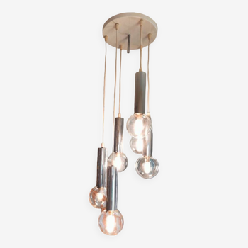 Suspension lustre cascade vintage 1960 70