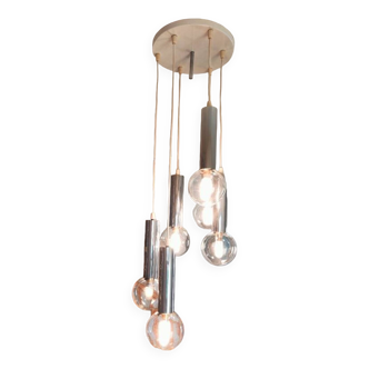 Suspension lustre cascade vintage 1960 70