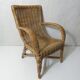 old rattan armchair for children