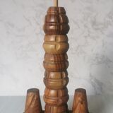 Carved wood shells salt and pepper shaker