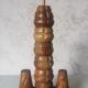 Carved wood shells salt and pepper shaker