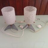 Set of 2 Perspex and Plexiglass lamps from the 1950s.