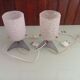 Set of 2 Perspex and Plexiglass lamps from the 1950s.