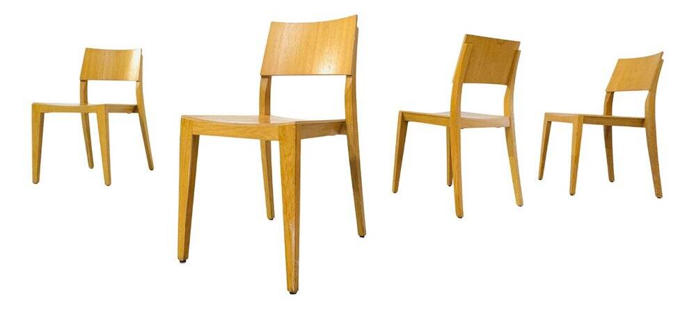 Vintage Danish dining chairs, 1980s, set of 4