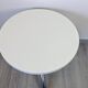 Matéria white side table, contemporary design, chrome-plated metal