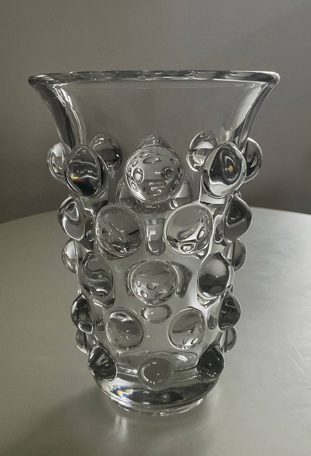 Vintage bubble crystal vase