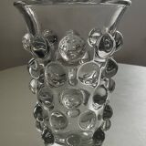 Vintage bubble crystal vase