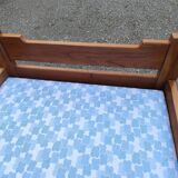 Pair of beds with twin box springs attributed to Maison Regain elm burl