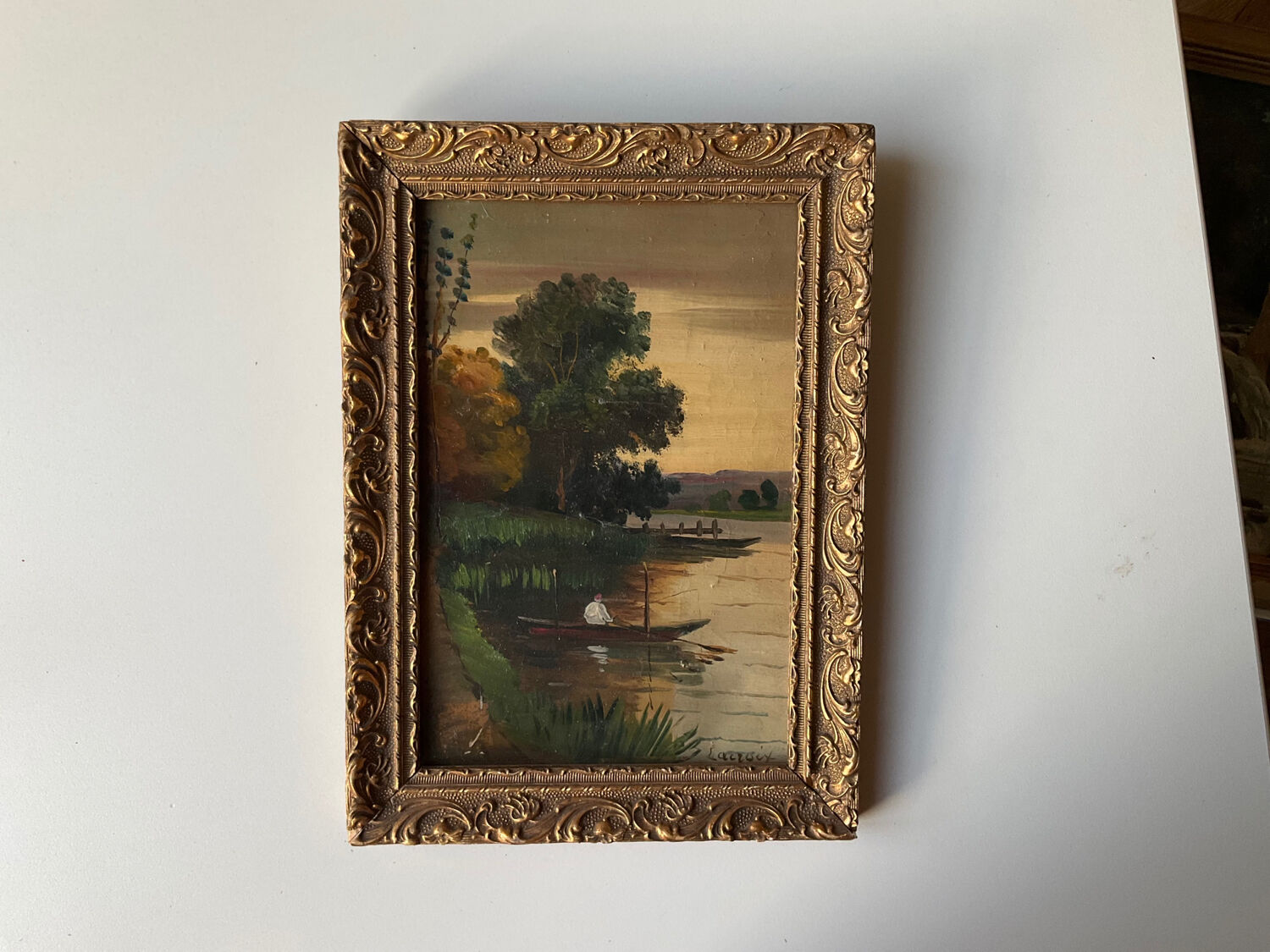 Painting XIXth oil on wood