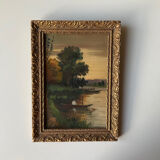 Tableau XIXème huile sur bois