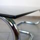 Table basse chrome et verre fumé space age 70's