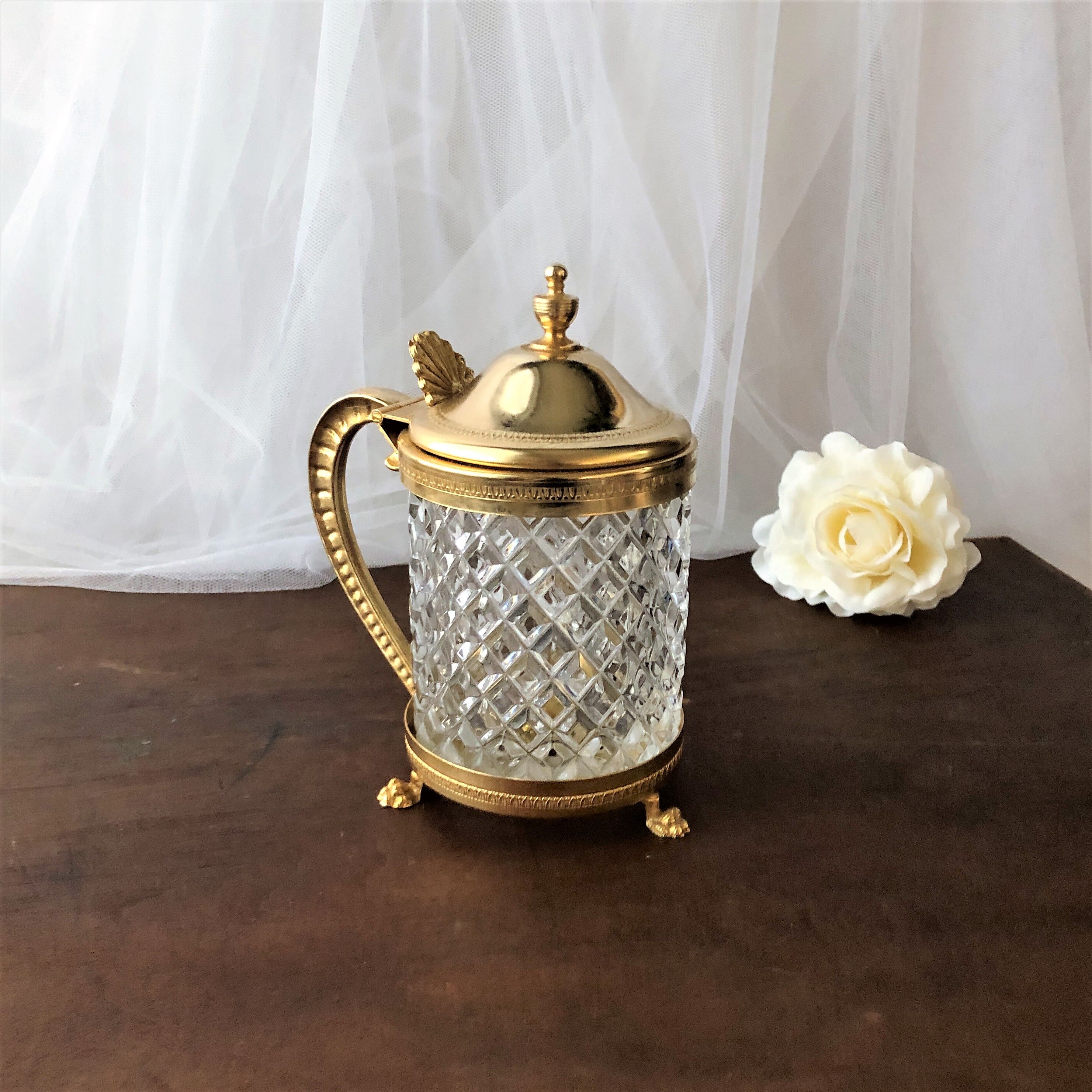 Candy box glass and brass