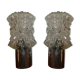 Pair of sconces glass chrome of the years 60/70