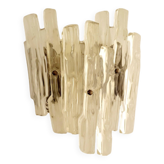 Vintage lucite wall lamp in ice glass model 1970s