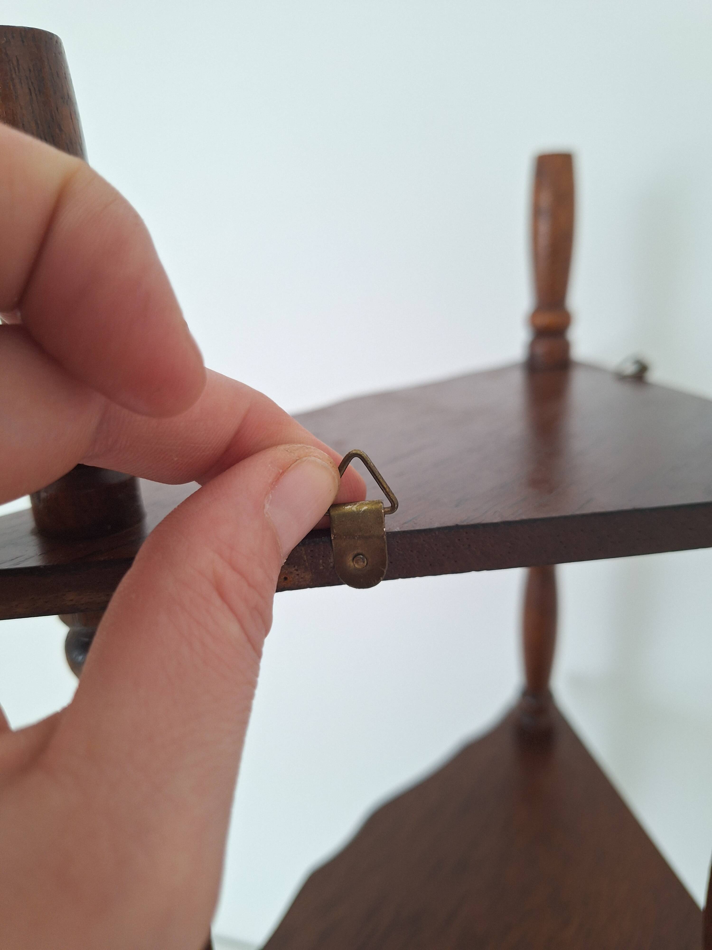 Vintage wooden corner shelf