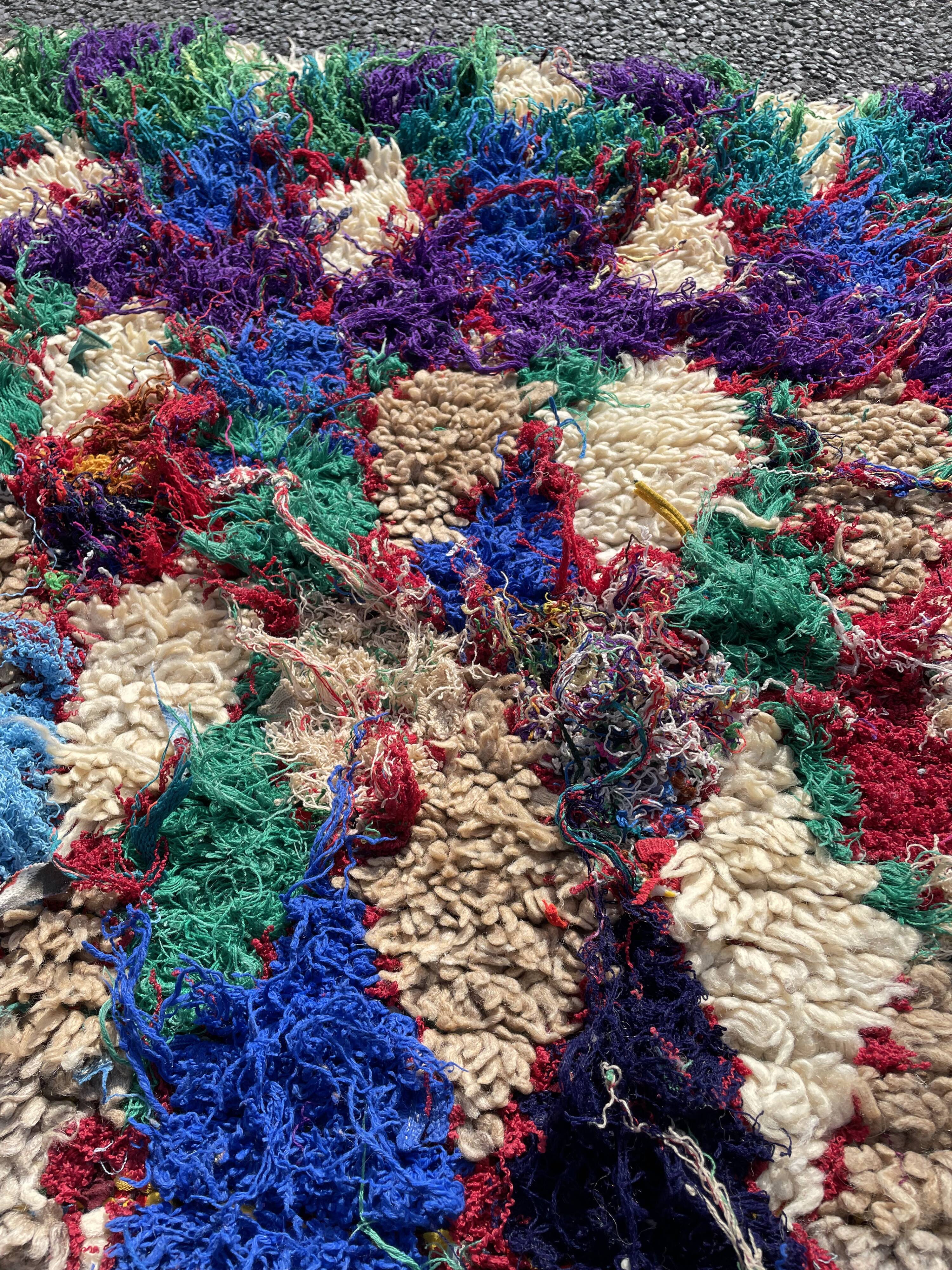 Berber carpet azilal old 90x155 cm