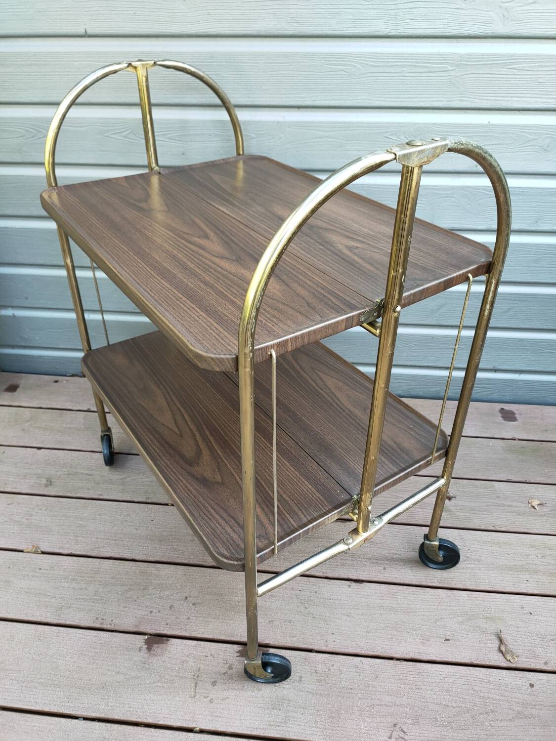 Vintage folding serving trolley