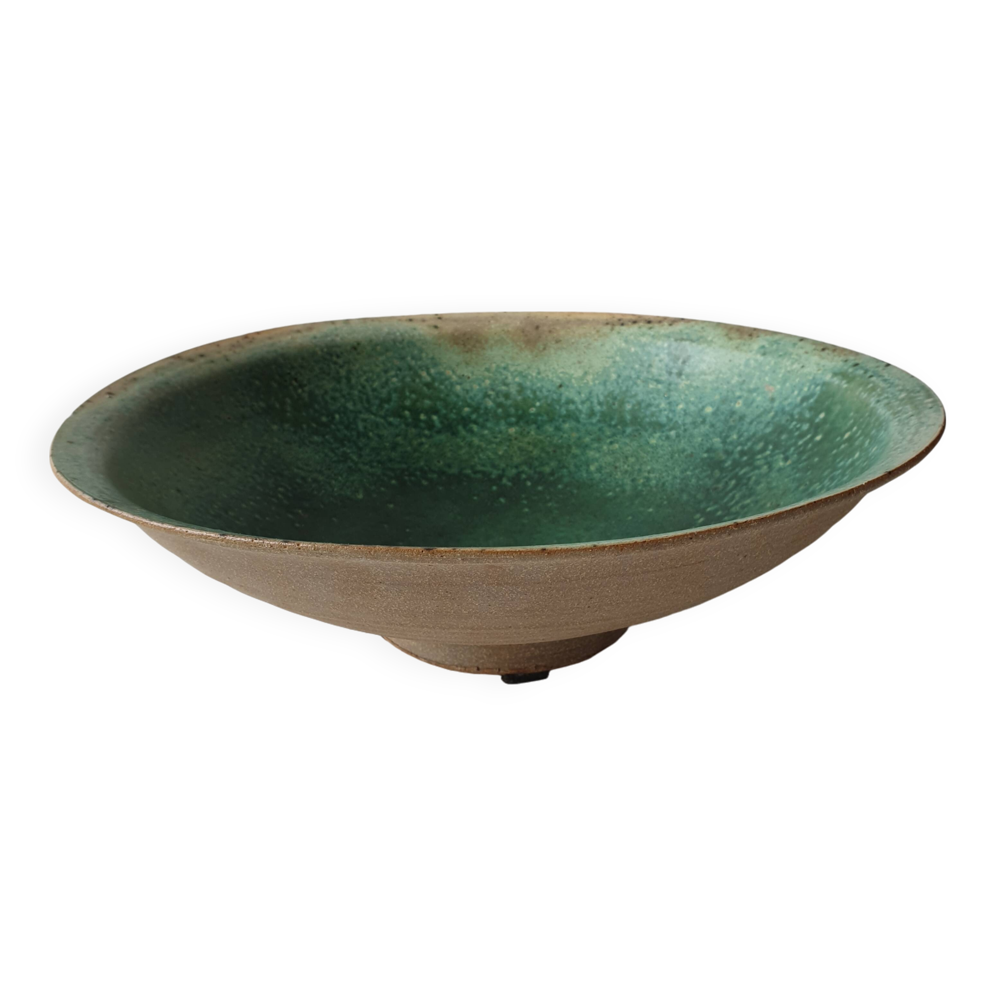 Ceramic salad bowl 30.5cm Signed Francois Guéneau Noyers