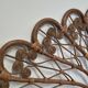 Peacock headboard in rattan Bamboo vintage 1970s