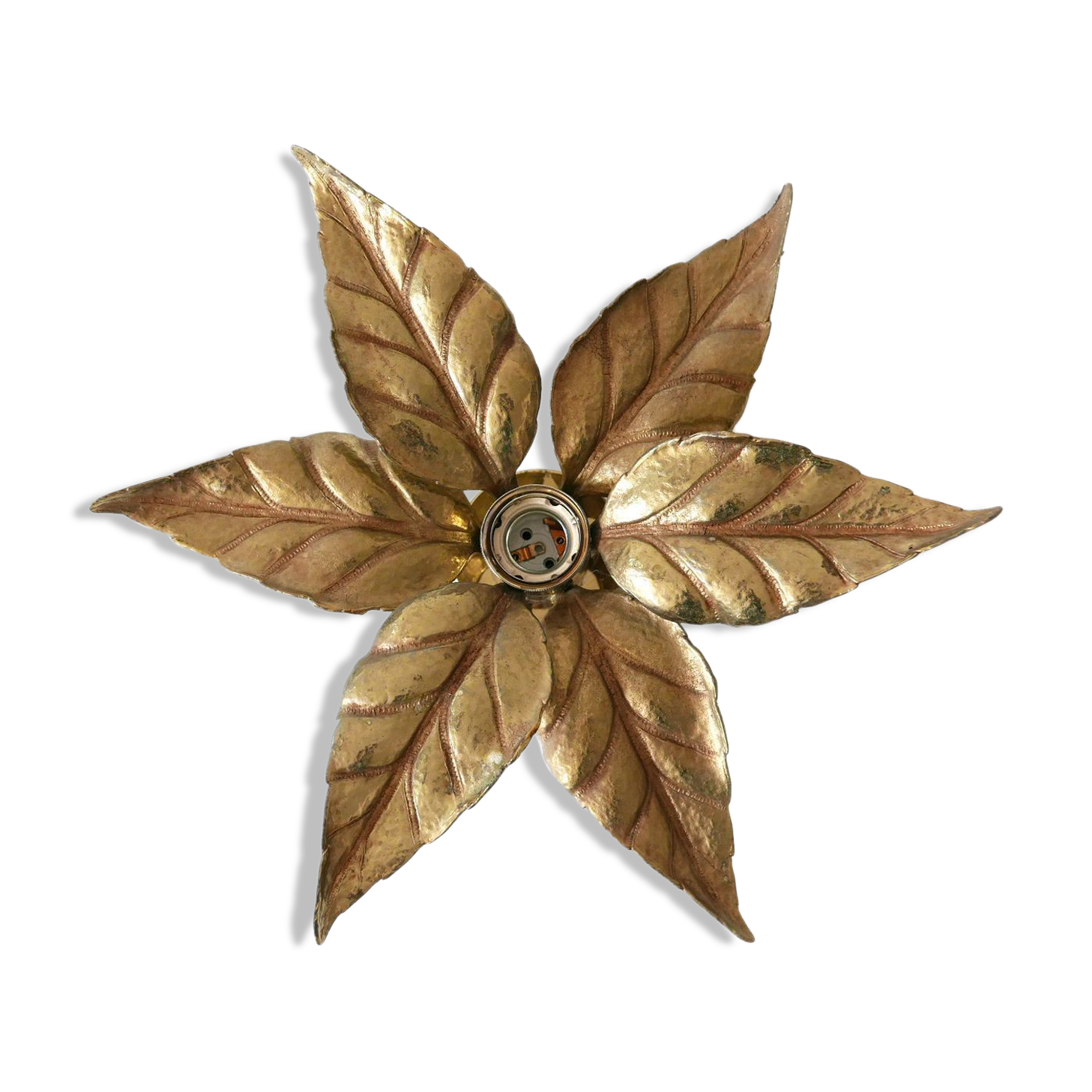 Willy Daro floral sconce, Hollywood Regency style