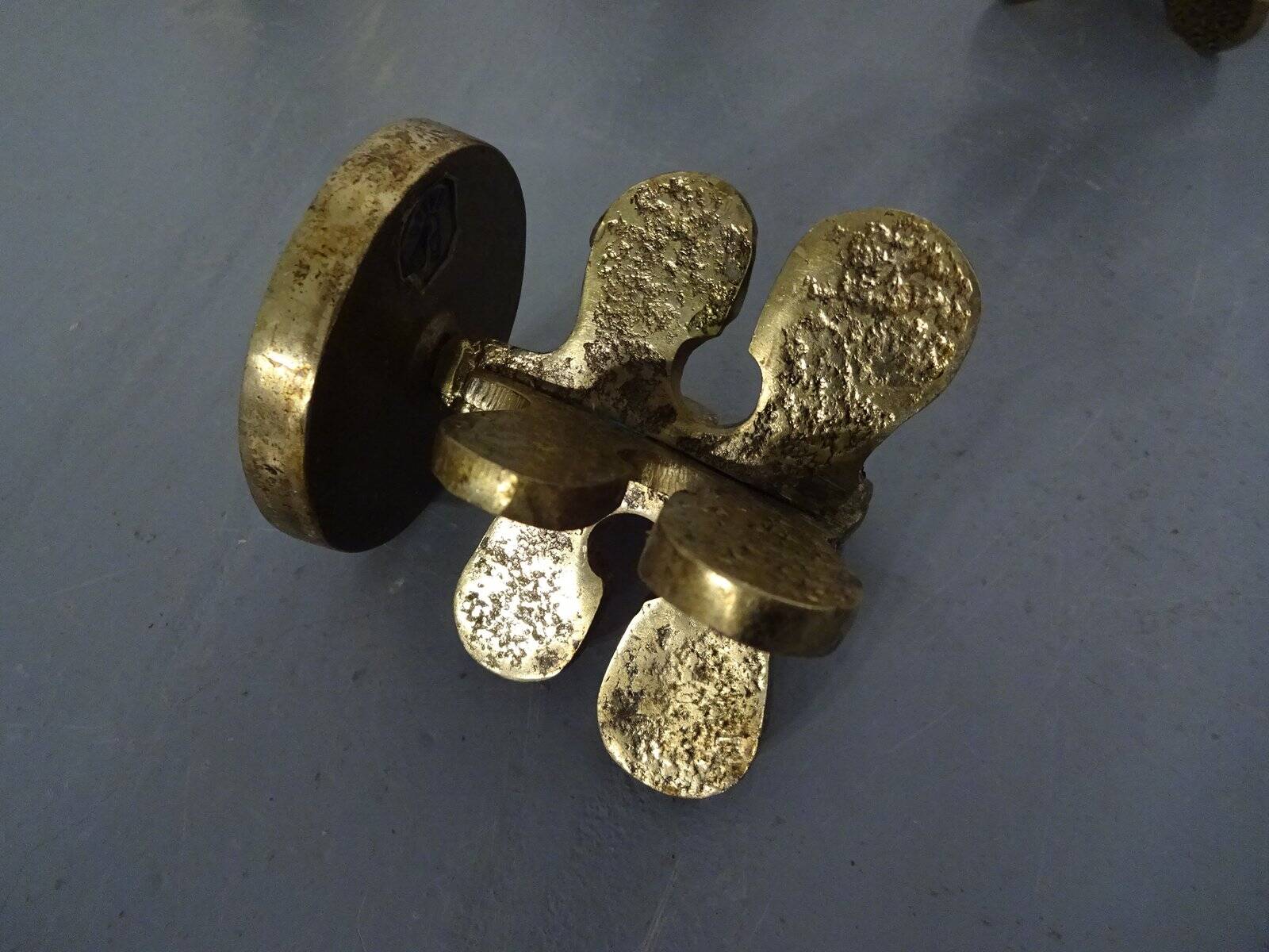 Italian Brutalist Candle Holders by Giuseppe Gallo for Gallo, 1960s, Set of 2