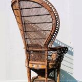 Fauteuil ' paon ' Emmanuelle XL. Vintage 70s