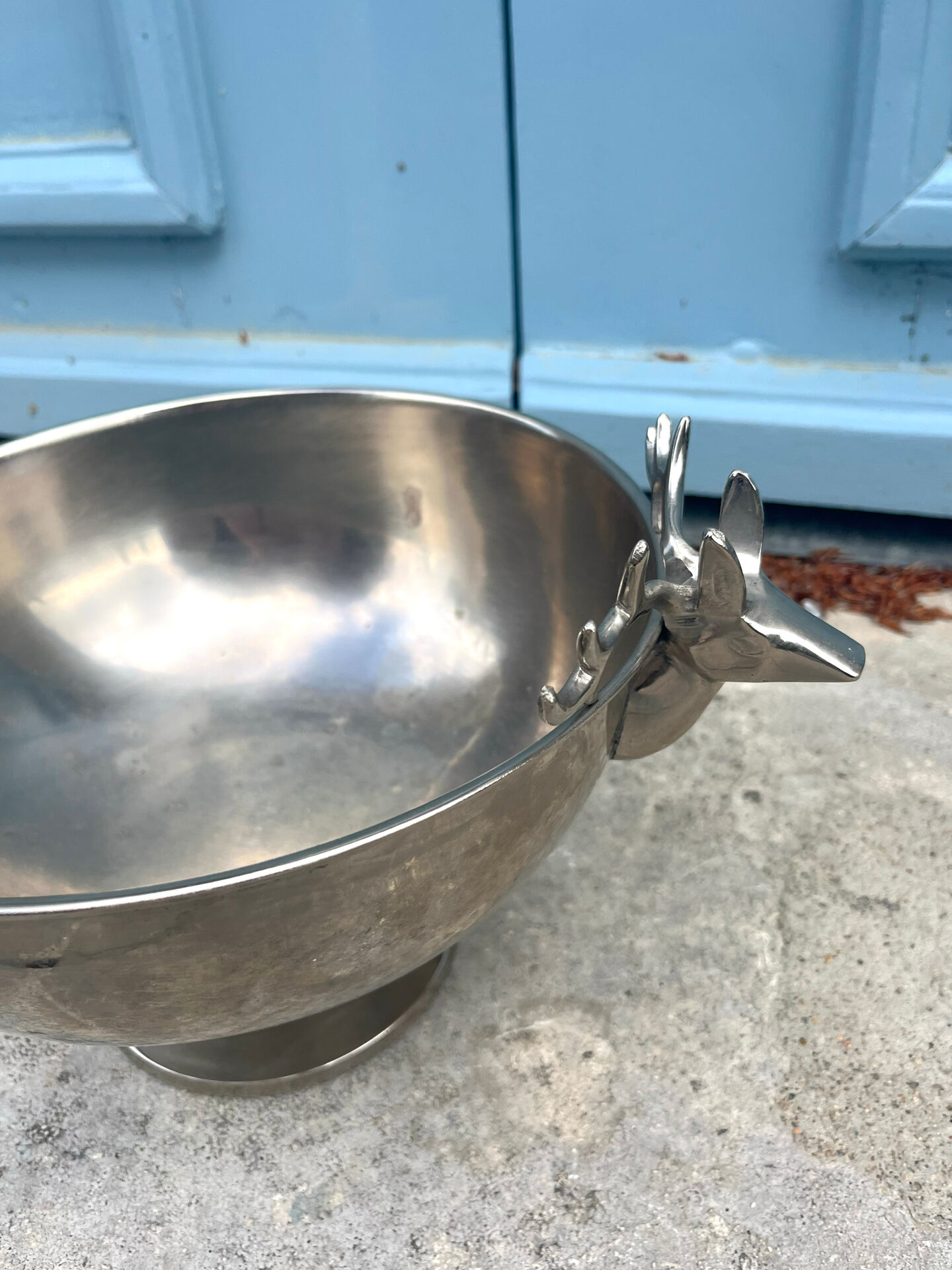 French stag handle champagne bucket wine cooler pedestal bowl
