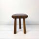 Mid Century Table d'appoint Pouf à fleurs Banque de fleurs Vintage Bois massif Table de chevet Table