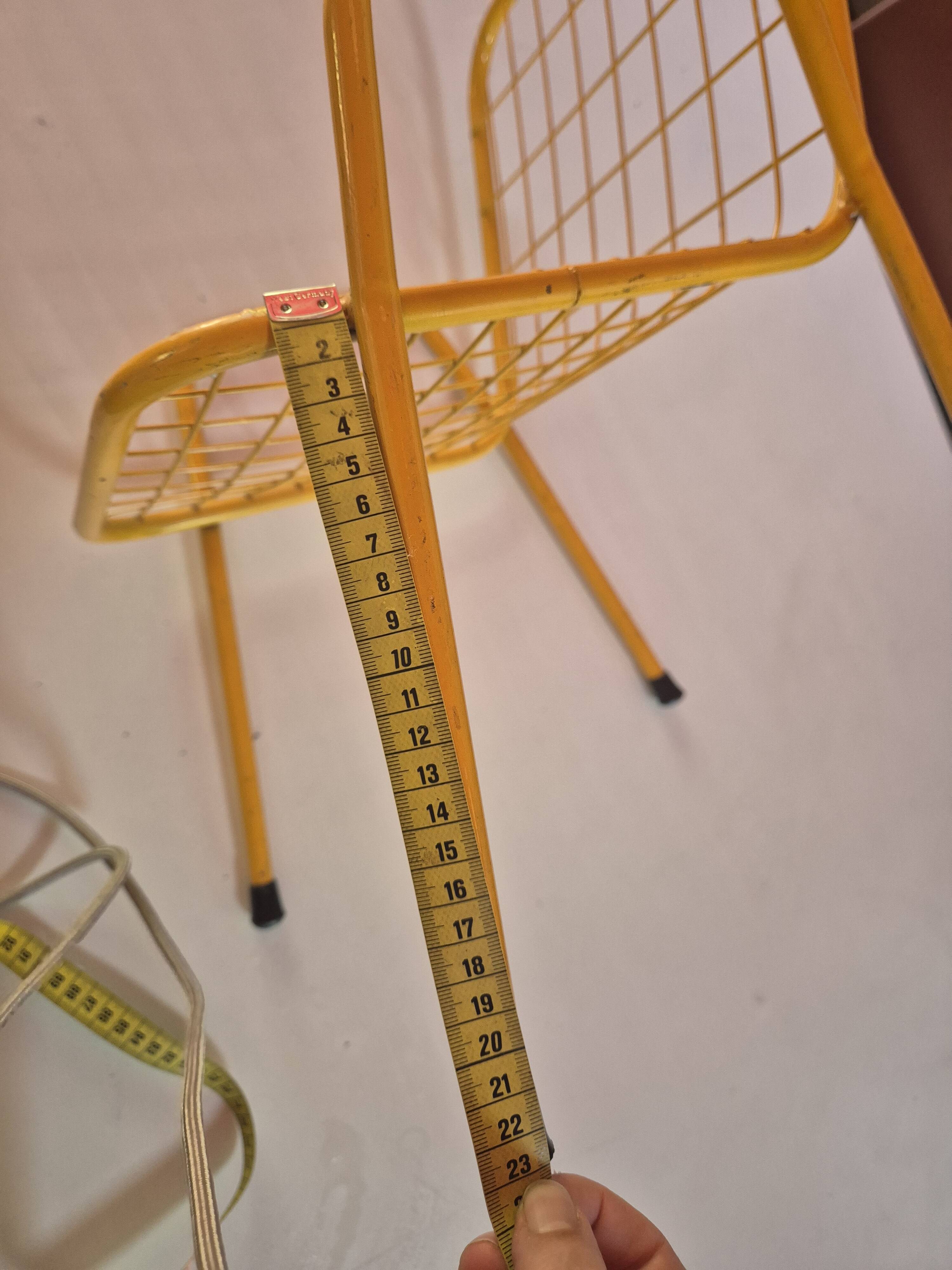 Vintage yellow metal children's chair