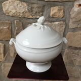 Ancient white porcelain soup tureen