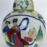 Faience ginger pot