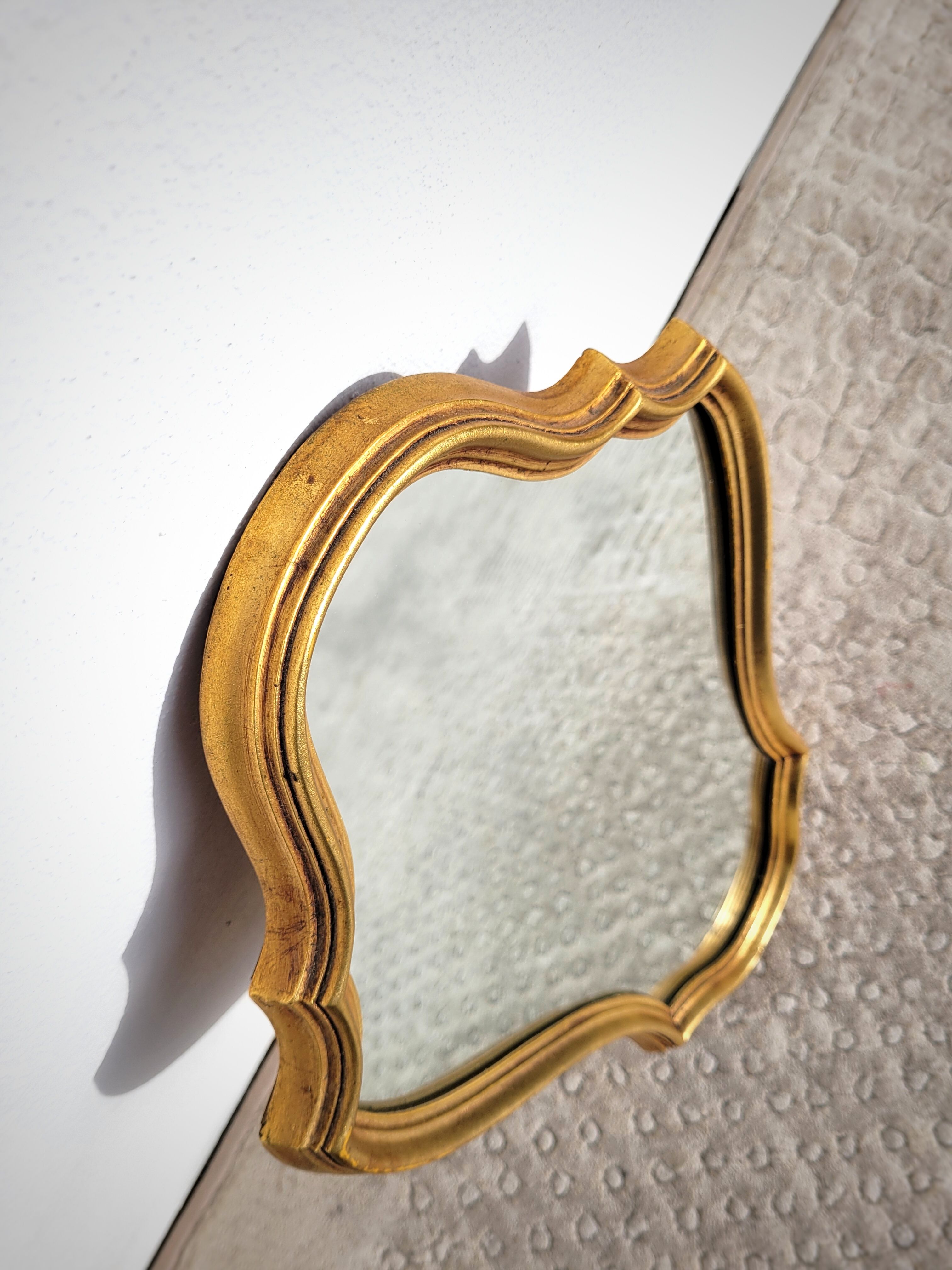 Golden mirror 45x30cm