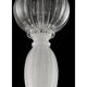 Contemporary Linear Transparent and White With Silver-Leaf Murano Glass Cha