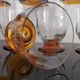 10 Art-Deco red wine glasses blown 1930