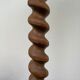 Vintage twisted pedestal table / antique turned wooden harness / vintage side table