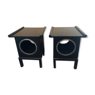 Black bedsides