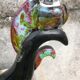 Zoomorphic black rooster lamp