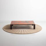 Table basse colorée vintage en métal