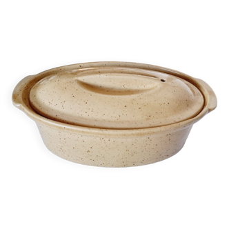 Terrine ou plat avec couvercle ovale pour four céramique grès digion