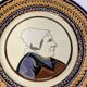Quimper HB, pair of earthenware plates couple circa 1950