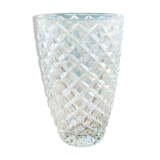 Vase vintage en verre ciselé
