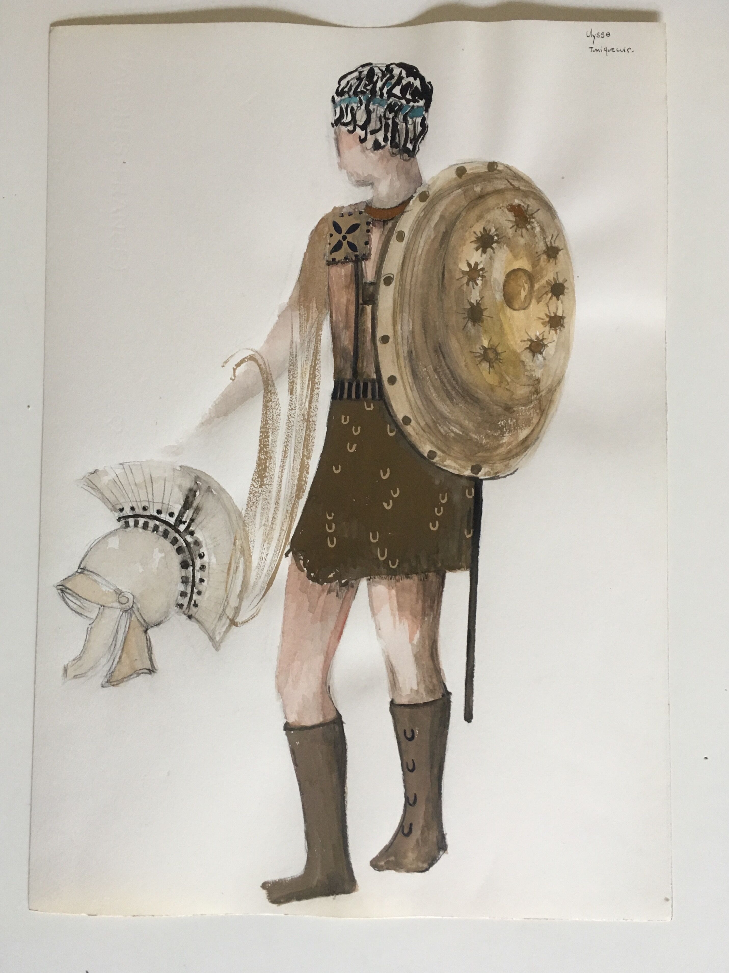 Costume sketch for Homer's Ulysses Odyssey Theatre 1990