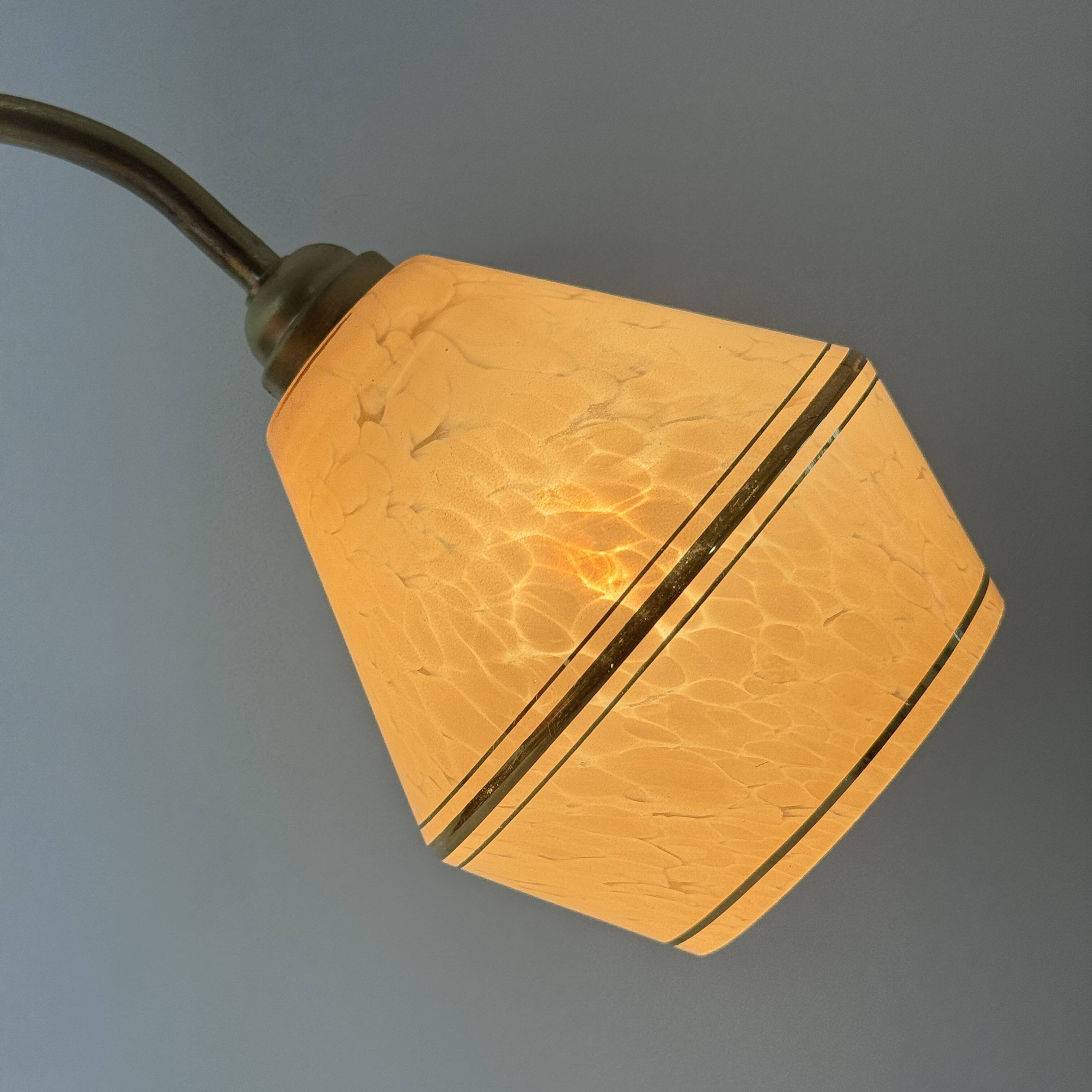 Paire d’appliques en verre de Clichy vintage