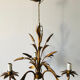 Florentine chandelier in wheat ear style by Hans Kögl Hollywood Regency