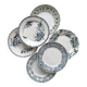 6 mismatched Saint Amand ironware dessert plates