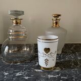 Golden glass carafons